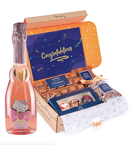 Hamper Chocolate lover Hello Kitty Sweet Pink Sparkling Rosé