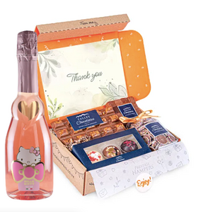 Hamper Chocolate lover Hello Kitty Sweet Pink Sparkling Rosé