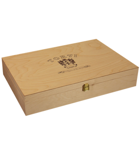 CUSTOMIZED wooden box of 6 bottles