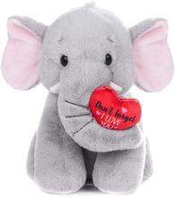 Cargue la imagen en el visor de la Galería, Hello Kitty Sweet Pink Sparkling Rosé Suave elefante con corazón rojo &quot;no olvides que te amo&quot;
