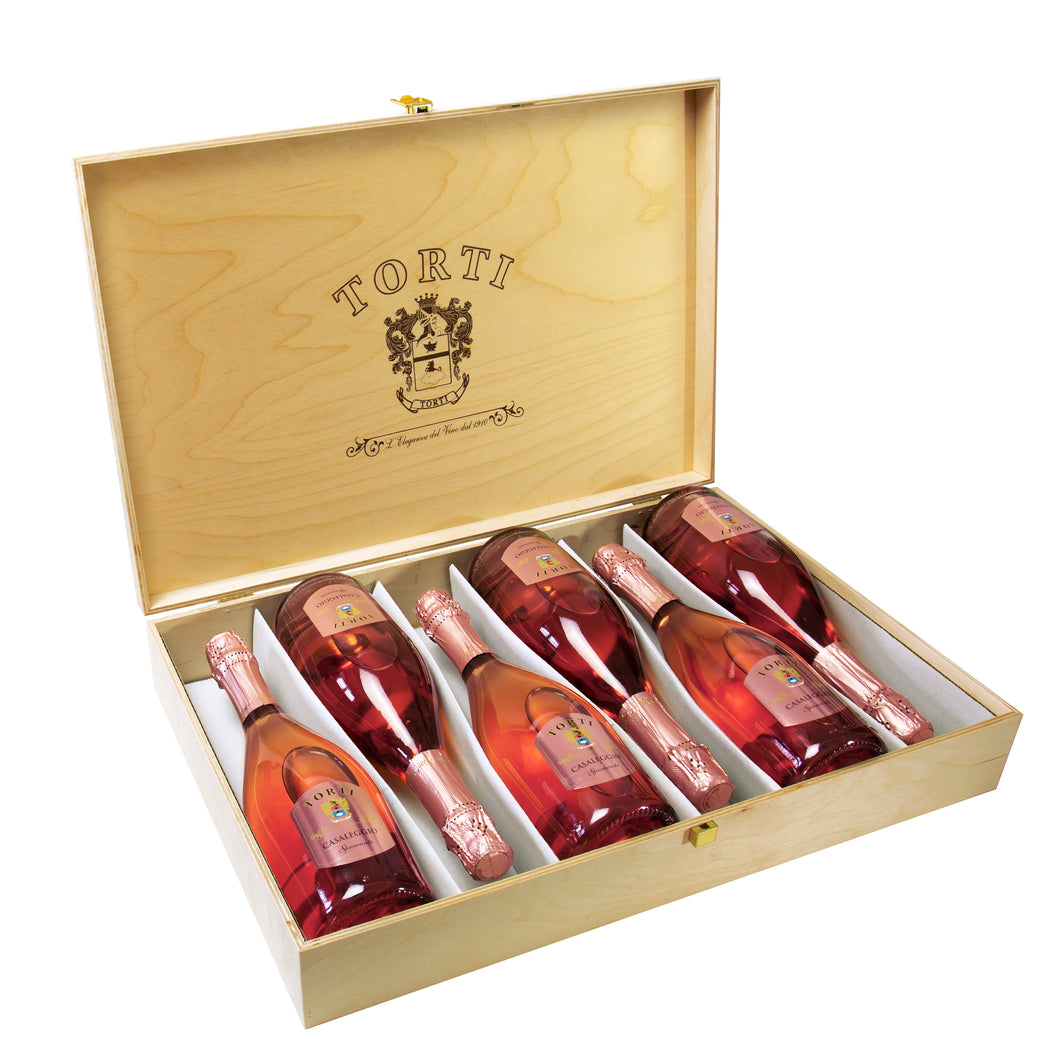 Casaleggio Spumante Rosé in Wooden Box