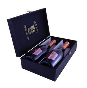 CUSTOMIZED wooden box of 2 bottles