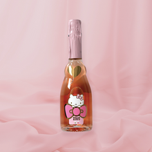 Load the image into the Gallery viewer, Hello Kitty Sweet Pink Sparkling Rosé teddy bear holding a heart with &quot;I love you&quot;
